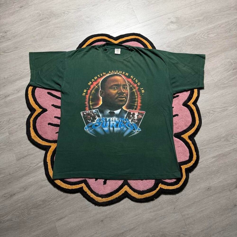 Vintage Y2K Martin Luther King Double Sided Rap Style Graphic T-shirt Size 2XL